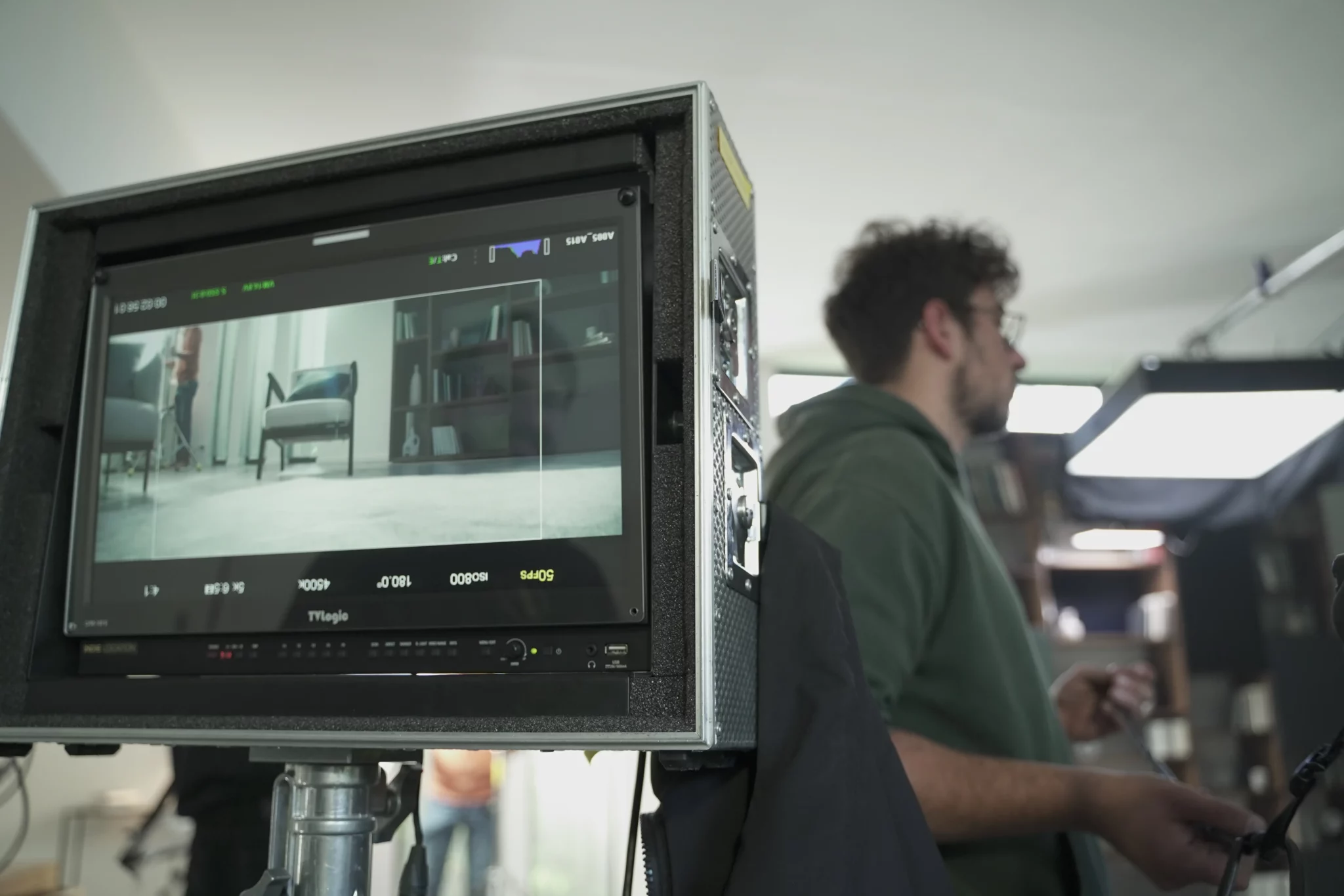 Retour camera juste avant le tournage d'une scène